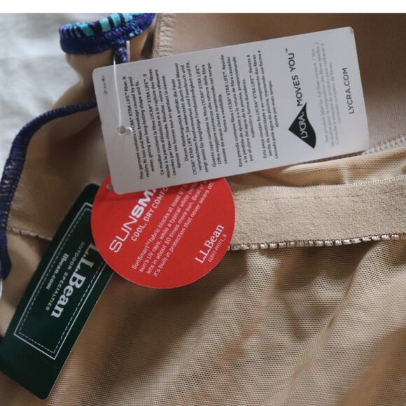 NWT L.L. Bean Women's BeanSport Swimwear, Squareneck Tanksuit Size 8 Reg - Picture 8 of 9